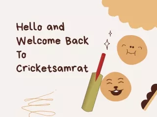 Hello and Welcome Back To Cricketsamrat Yashaswi Jaiswal
