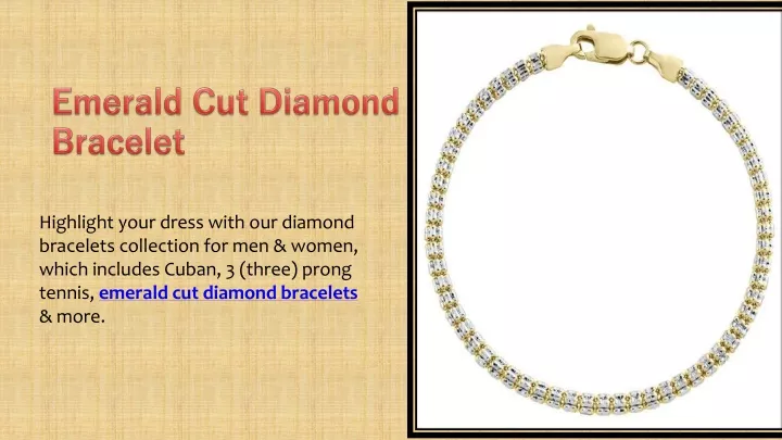 emerald cut diamond bracelet