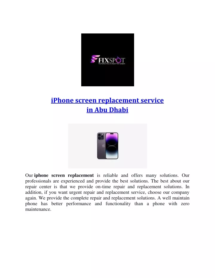 iphone screen replacement service in abu dhabi