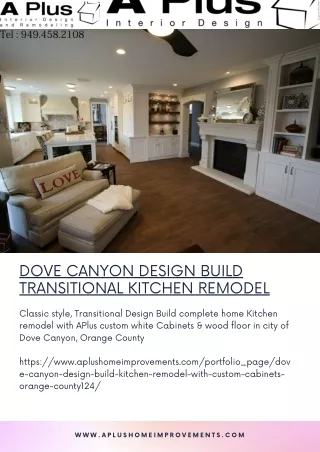 Dove Canyon Design Build Transitional Kitchen Remodel