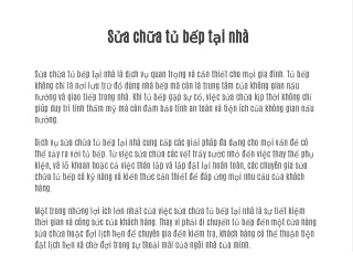 Sửa chữa tủ bếp tại nhà