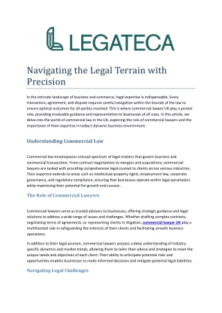 Navigating the Legal Terrain with Precision