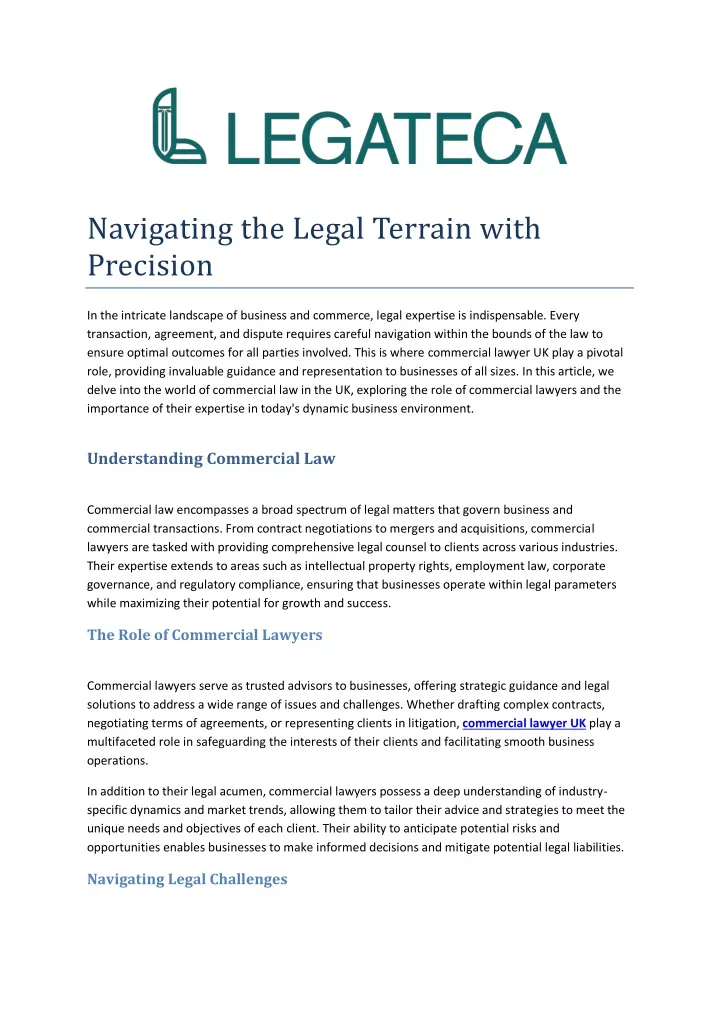 navigating the legal terrain with precision