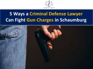5 Ways a Criminal Defense Lawyer Can Fight Gun Charges in Schaumburg