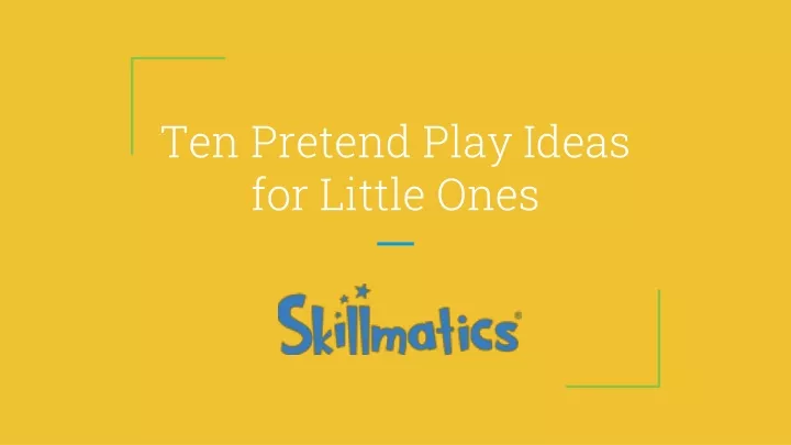 ten pretend play ideas for little ones