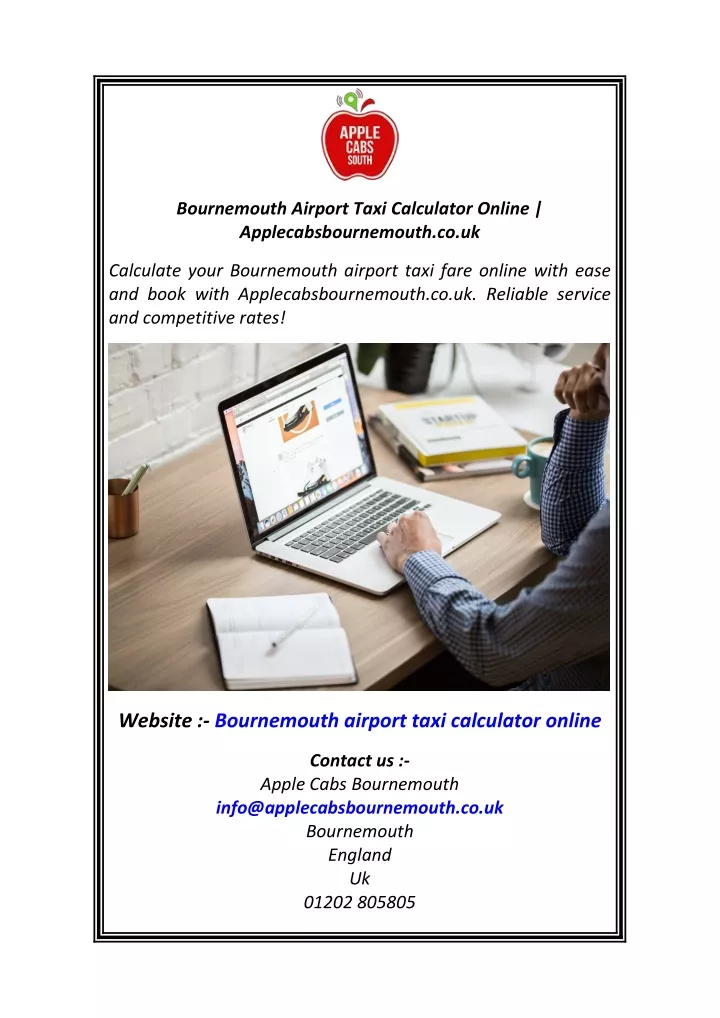 bournemouth airport taxi calculator online