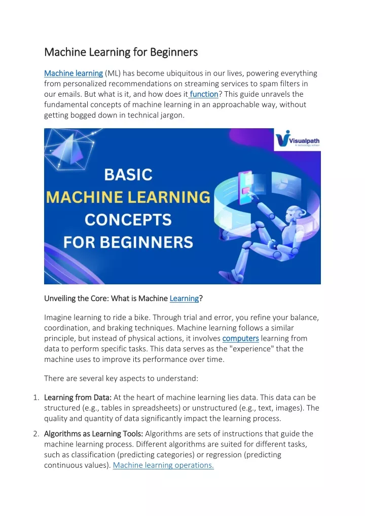 mach machine learning for beginners ine learning