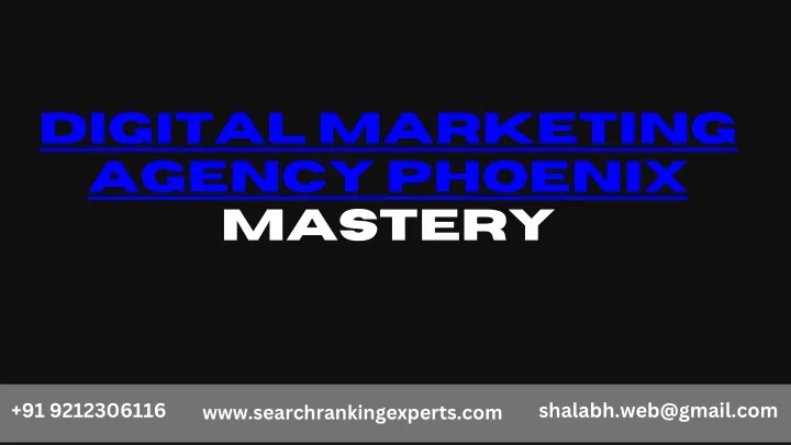 digital marketing agency phoenix mastery