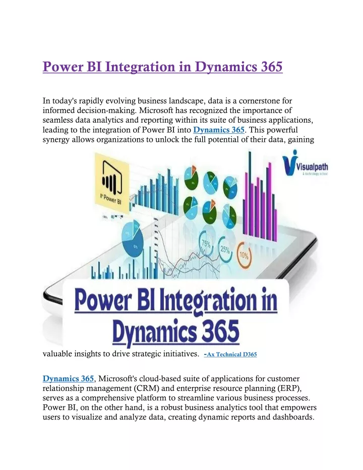 power bi integration in dynamics 365