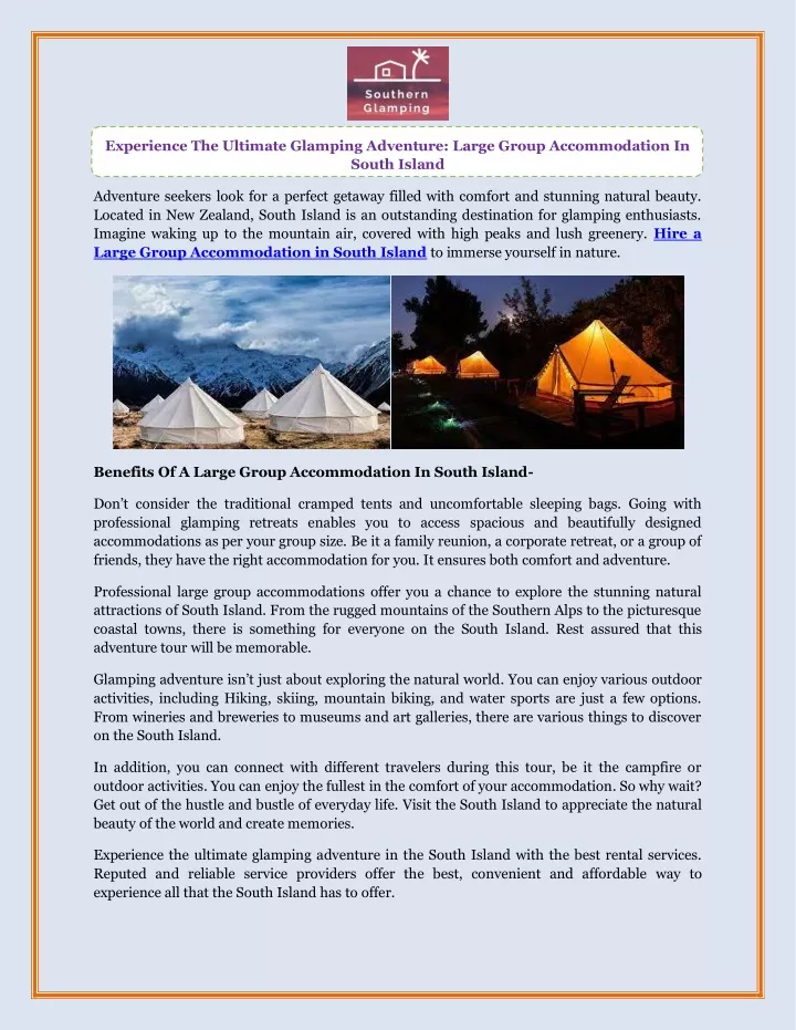 experience the ultimate glamping adventure large
