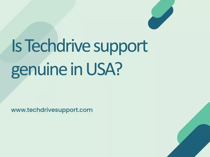 is techdrive support genuine in usa