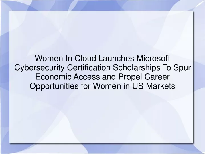 women in cloud launches microsoft cybersecurity