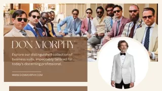 Dapper in Dallas: Elevate Your Style with Tailored Excellence from Don Morphy Cu