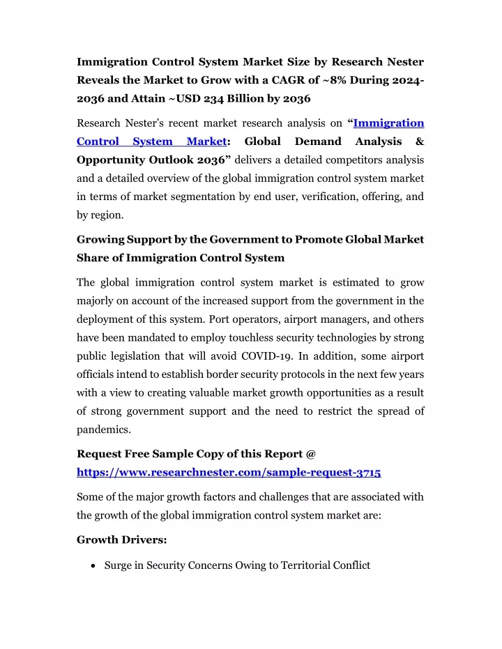 immigration control system market size