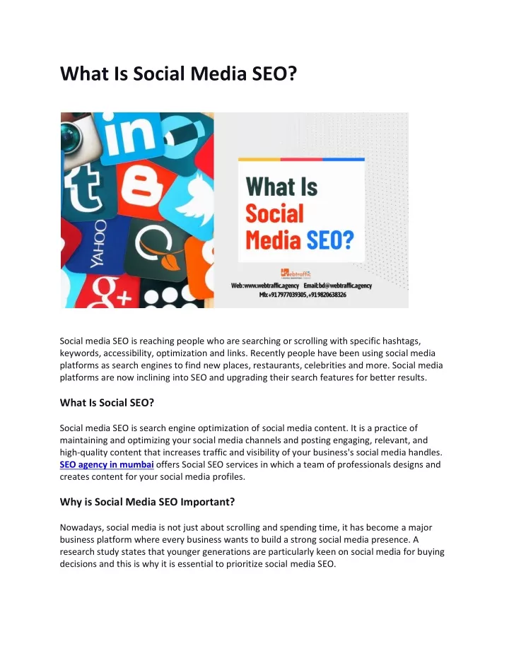 what is social media seo