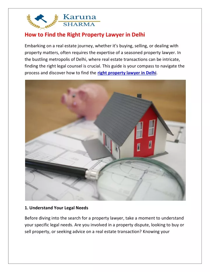 how to find the right property lawyer in delhi