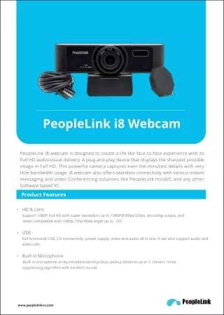 Vision Unleashed Introducing the PeopleLink i8 Webcam