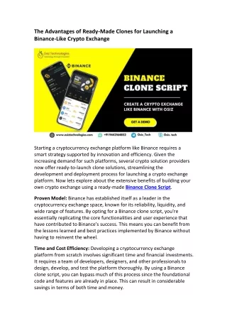 the advantages of ready made clones for launching