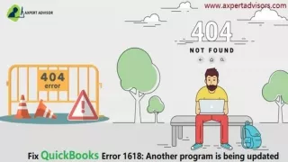 Fix QuickBooks Error 1618 Another program is being updated
