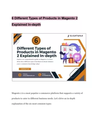 6 different types of products in magento 2
