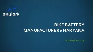 Bike Battery Manufacturers Haryana