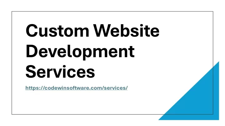 custom website development services https