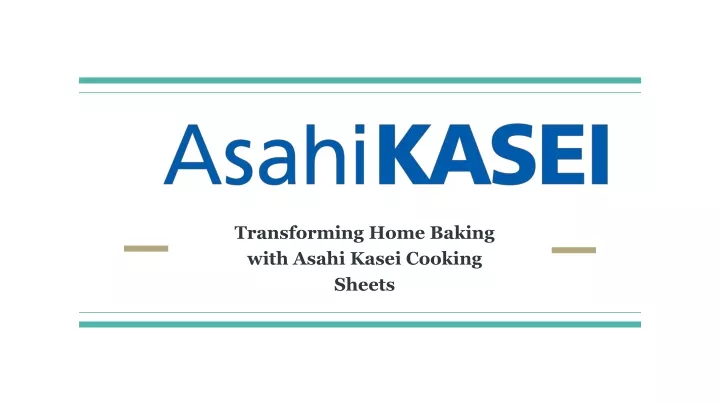 transforming home baking with asahi kasei cooking