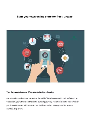 start your own online store for free grozeo