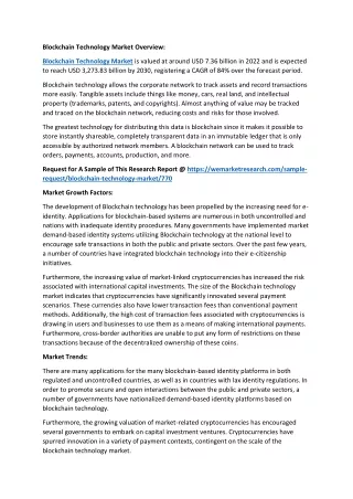 blockchain technology market overview