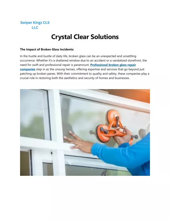 crystal clear solutions