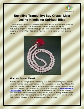 Buy Crystal Mala Online in India