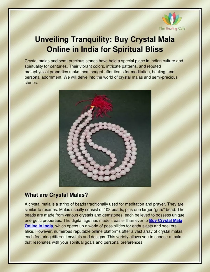 unveiling tranquility buy crystal mala online