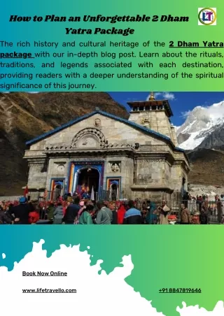 How to Plan an Unforgettable 2 Dham Yatra Package