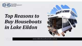 Top Reasons to Buy Houseboats in Lake Eildon