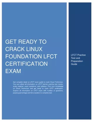 Get Ready to Crack Linux Foundation LFCT Certification Exam