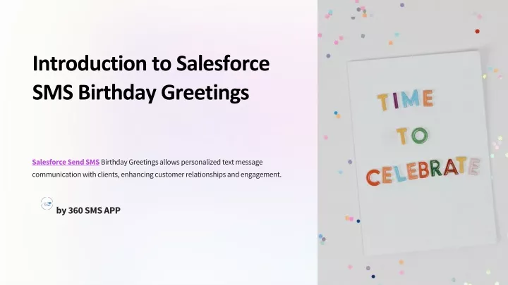 introduction to salesforce sms birthday greetings