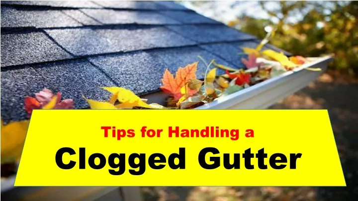 tips for handling a clogged gutter