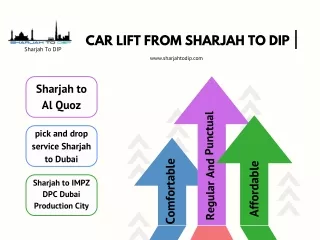 Pick and Drop Service Sharjah to Dubai