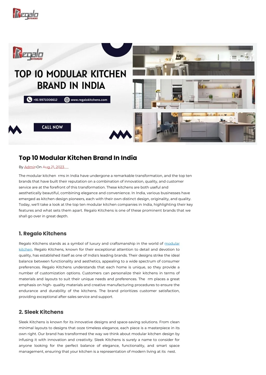 PPT - Top 10 Modular Kitchen Brand In India PowerPoint Presentation ...