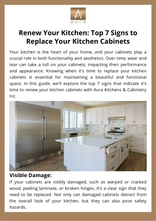 Renew Your Kitchen Top 7 Signs to Replace Your Kitchen Cabinets