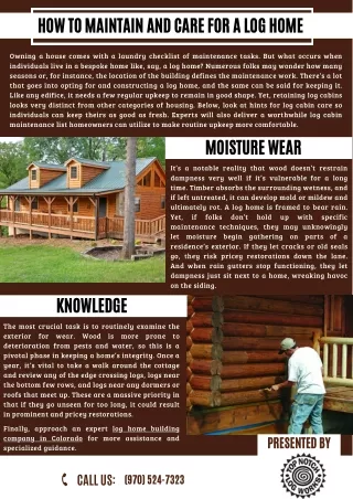 How To Maintain And Care For A Log Home