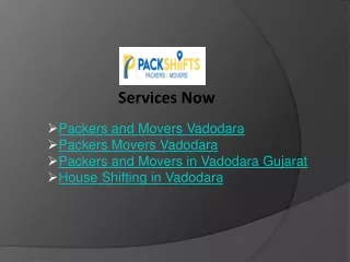 Hire Top Packers And Movers in Vadodara