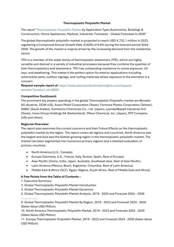 thermoplastic polyolefin market