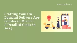 Crafting Your On-Demand Delivery App Similar to Mrsool A Detailed Guide in 2024