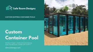 Custom Container Pool, Customized Container Swimming Pools | Safe Room Designs