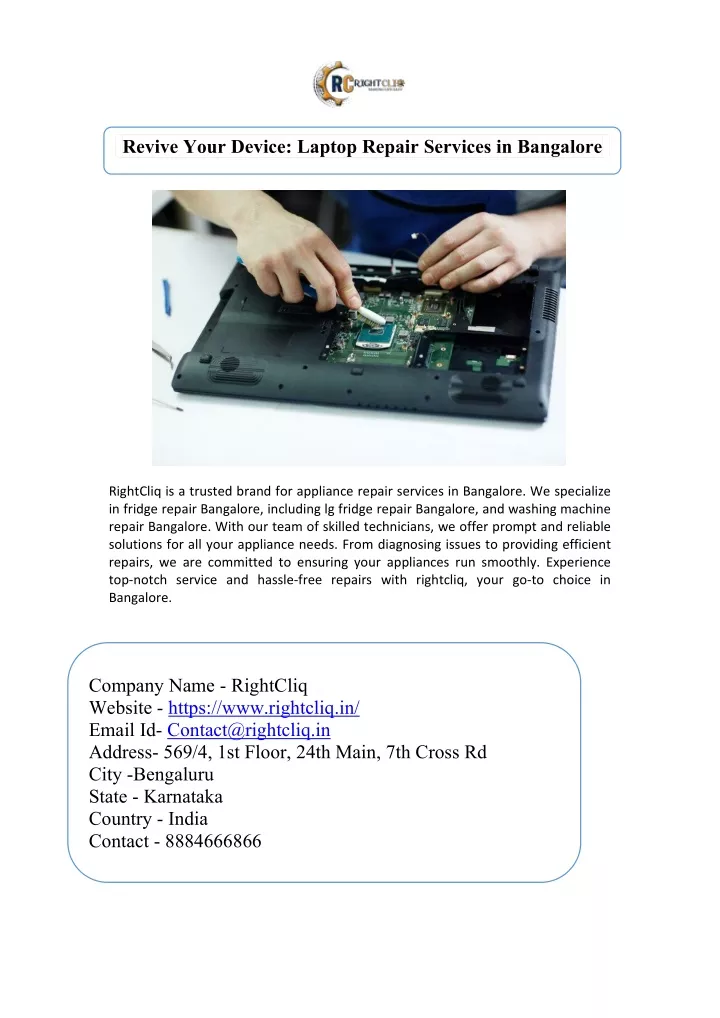 revive your device laptop repair services