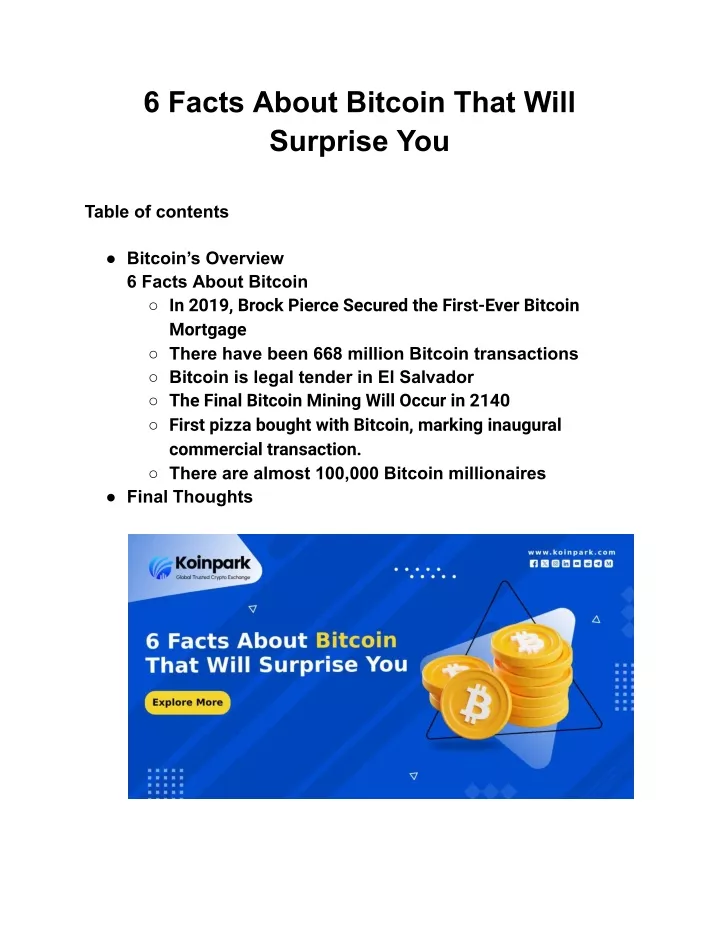 6 facts about bitcoin that will surprise you