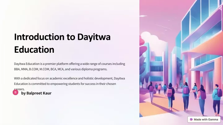 introduction to dayitwa education