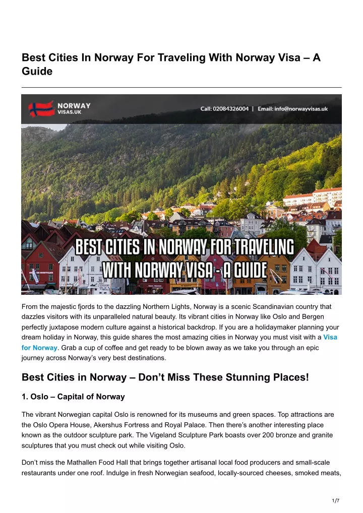 best cities in norway for traveling with norway